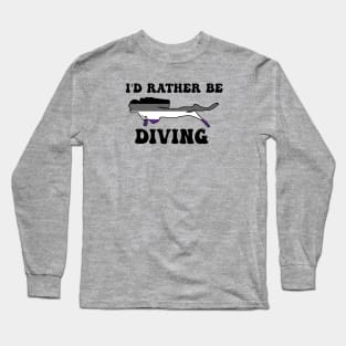 I'd Rather Be Diving: Asexual Pride Long Sleeve T-Shirt